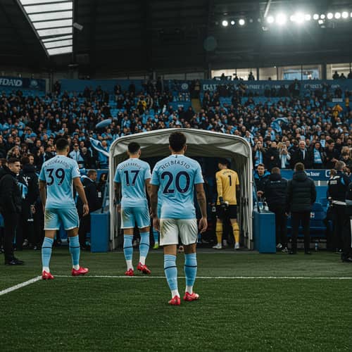 Inside Etihad Stadium: Players in the Tunnel