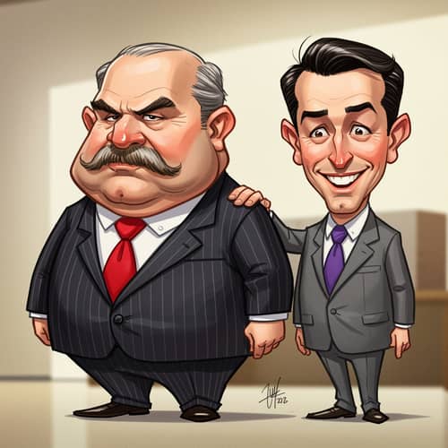 Business Leaders Cartoon Portrait: CEO & Chairman