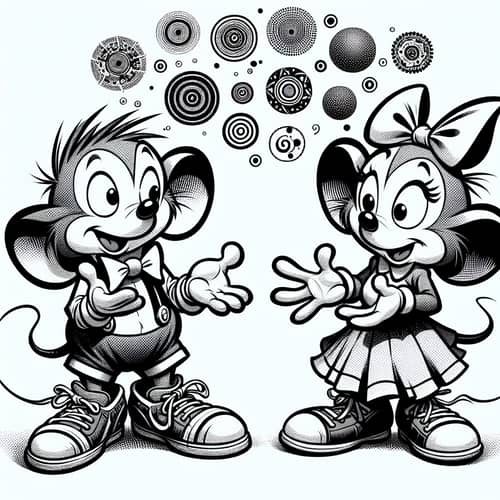 Charming Mouse Characters in Spirited Interaction | New Content Generation