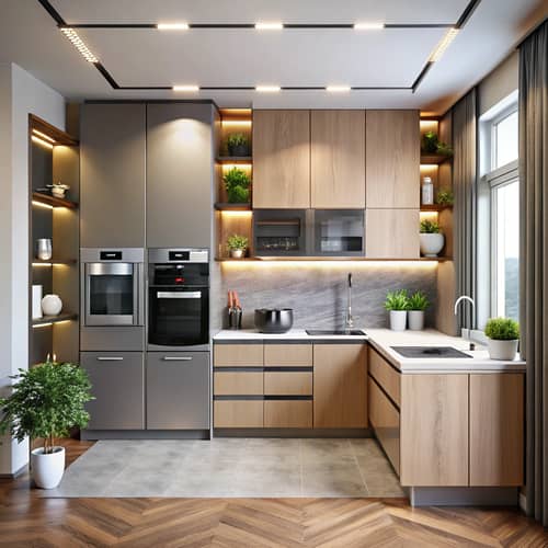 Modern 290 cm Kitchen Design Ideas