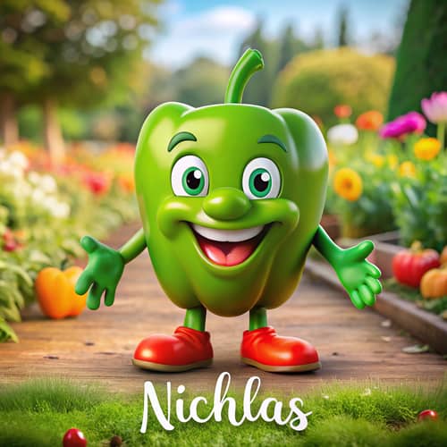 Meet Nicholas the Friendly Bell Pepper Mascot