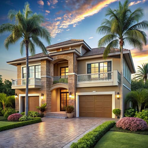 Elegant Three-Story House Design in Florida