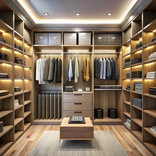 Modern 3D Walk-In Wardrobe Design Ideas