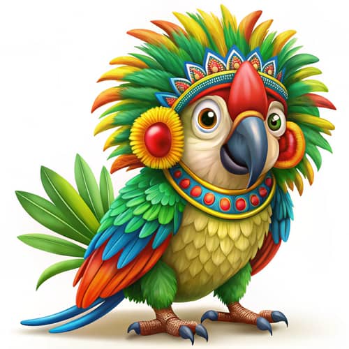 Fantasy Parrot Character Inspired by Amazon Culture