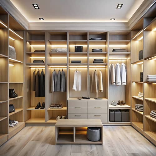 Modern Closet Design with Organized Spaces