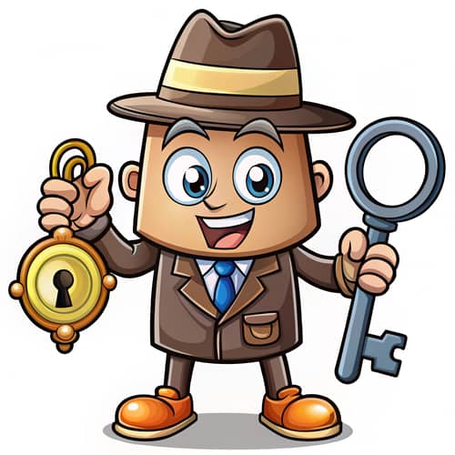 Cartoon Mascot for Escape Room: Mysterious & Playful