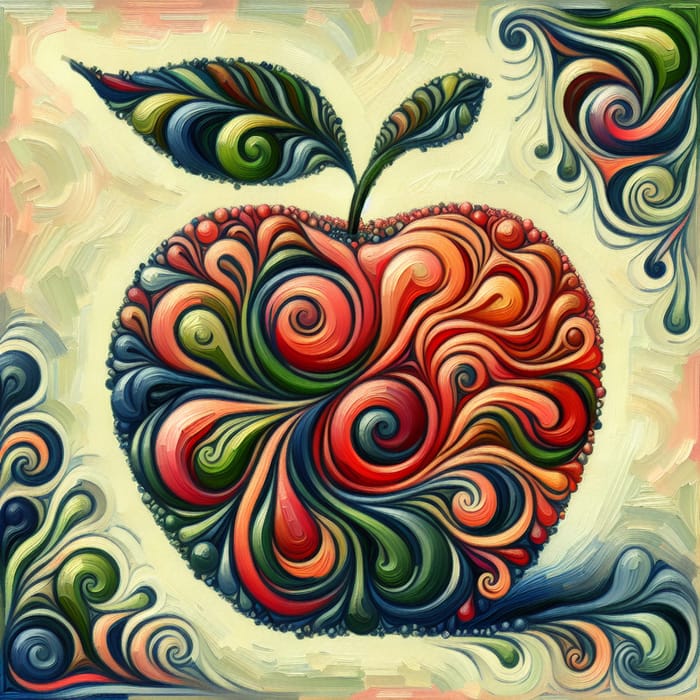 Jovial Apple Oil Painting Transformational Art AI Art Generator