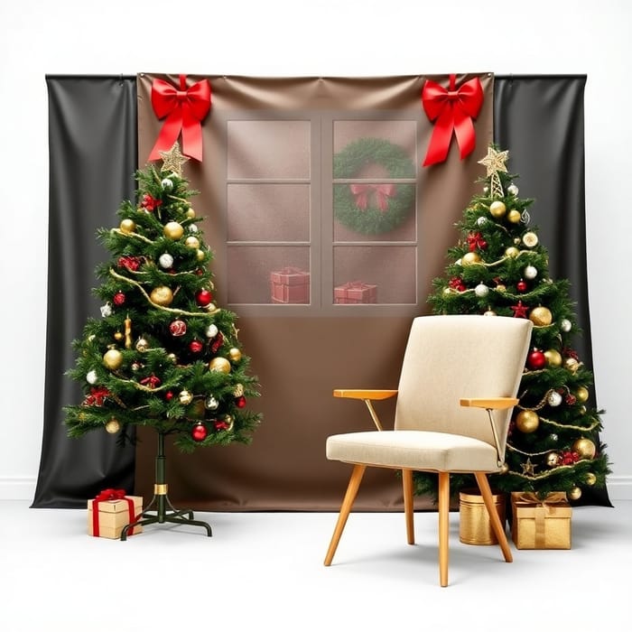 Charming Christmas Photo Zone Decor Ideas AI Art Generator Easy