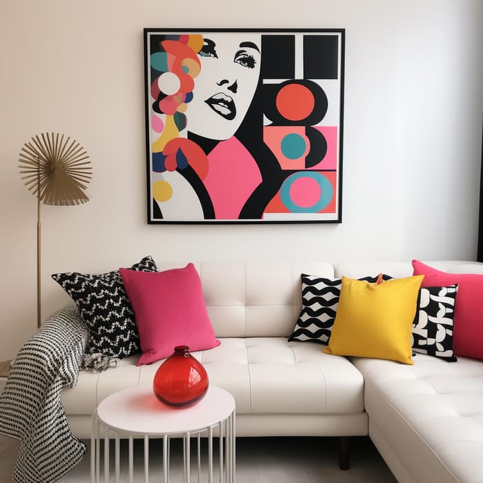 Vibrant Black & White Decor Art for Instagram AI Art Generator Easy