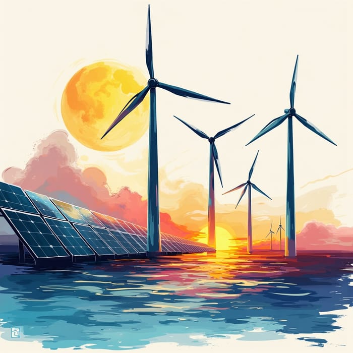 Minimalist Clean Energy Art for Branding | AI Art Generator | Easy-Peasy.AI
