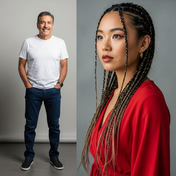 Couple Portrait from Two Photos