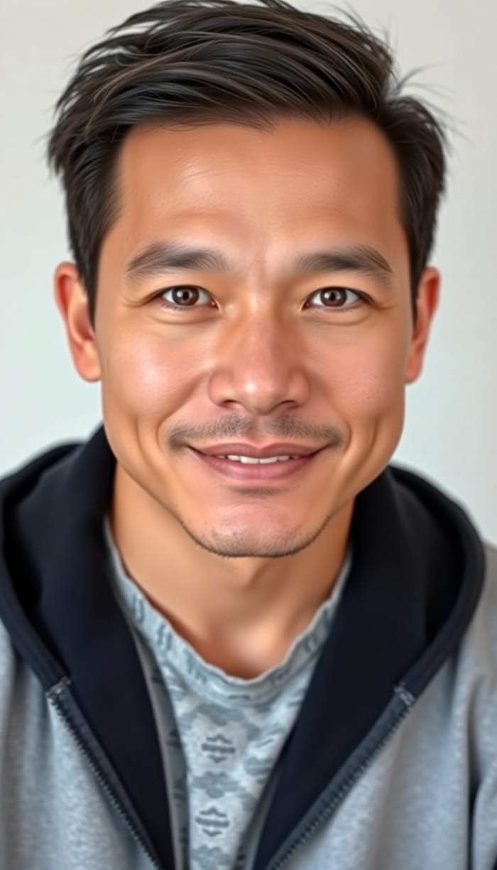 Mixed Heritage Man: A Fusion of Spanish and Chinese Traits Mixed Heritage Man: A Fusion of Spanish and Chinese Traits