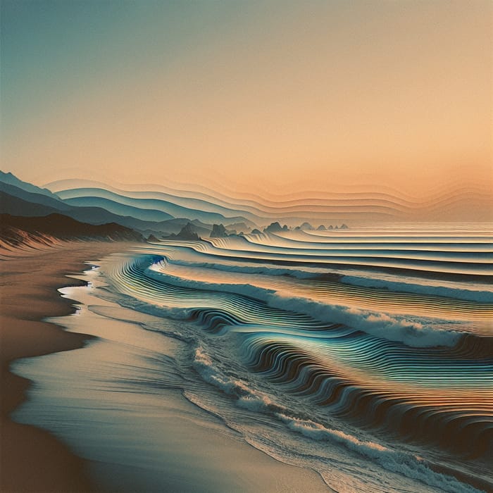 Serenity of Ondas | Sunset Ocean Waves