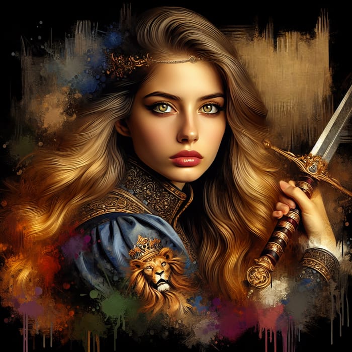 Determined Renaissance Princess - Jewel Tones & Fiery Gaze