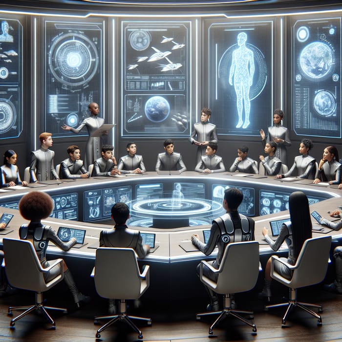 Futuristic Student Government in Sci-Fi World