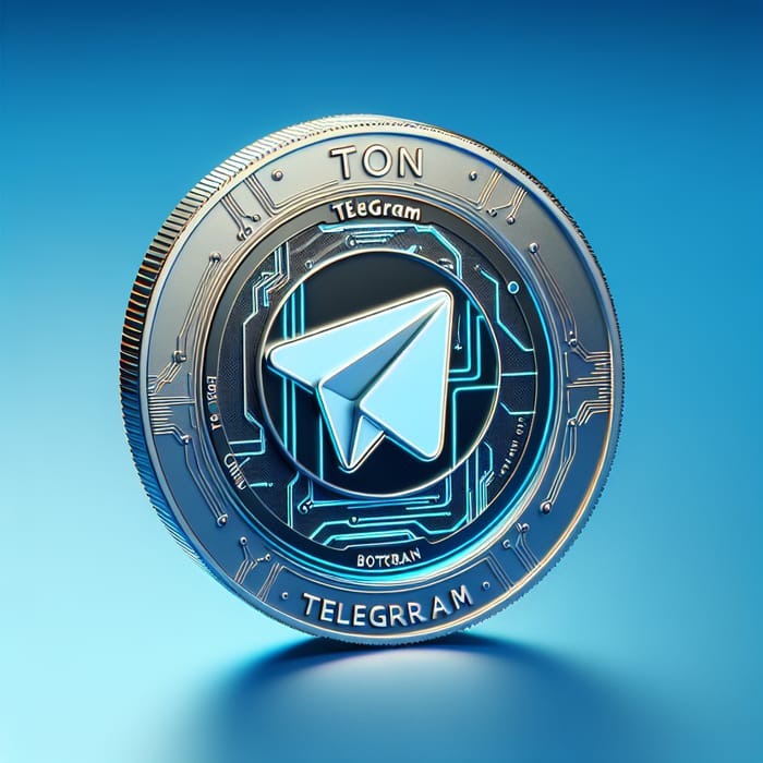 TON BOT Telegram Coin - Sleek Digital Currency Design