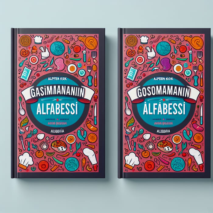 Artistic Gastronomy's Alphabet Book Cover Design | Culinary Inspiration