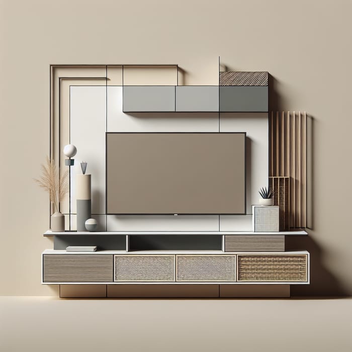 Modern TV Unit | Sleek Design with Earth Tones & Functional Style
