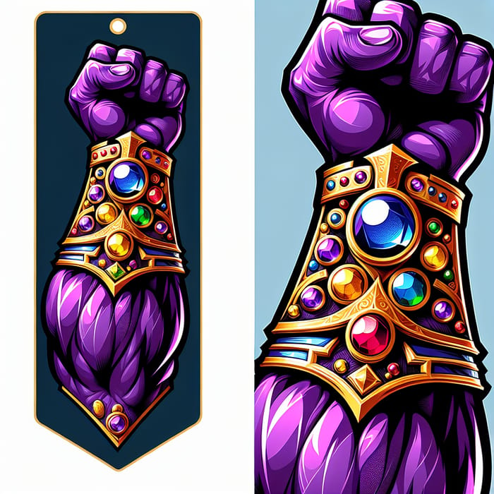 Animated Thanos Arm Infinity Gauntlet Bookmark Design