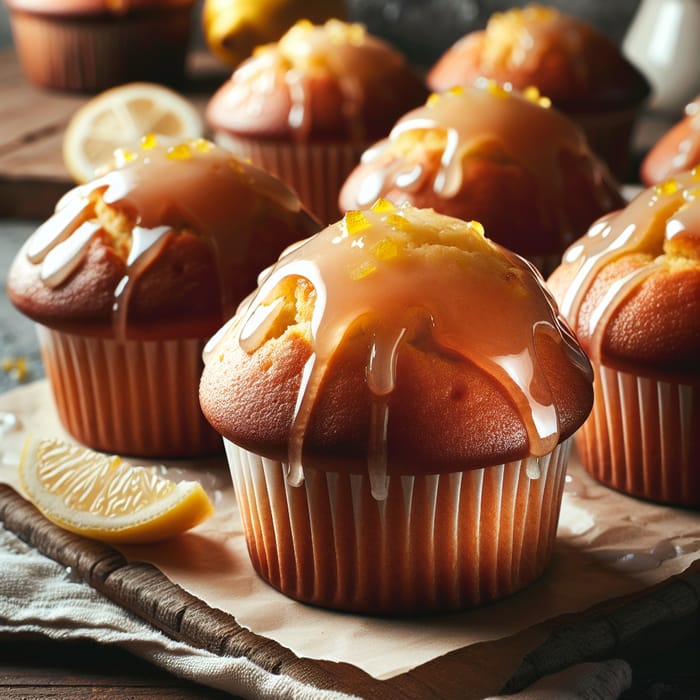 Fluffy Lemon Glaze Muffins | Enchanting Sweet & Sour Treat