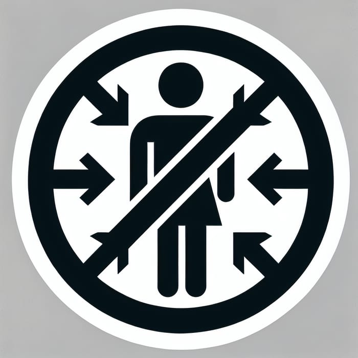 No Discrimination Logo Design in Grayscale