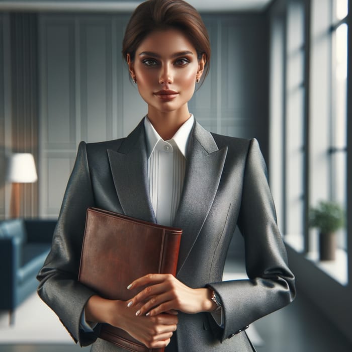 Beautiful Young Woman in Stylish Business Attire | Professional Elegance