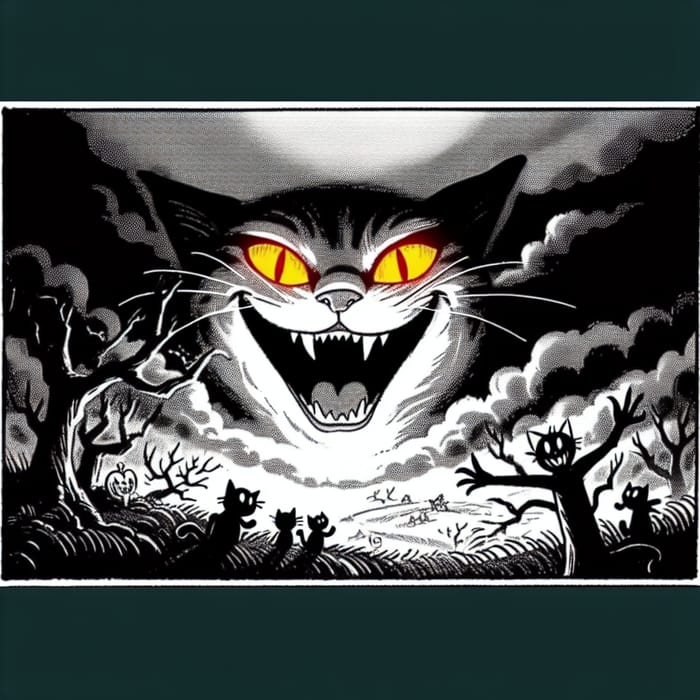 Evil Laughing Cat - Sinister Mischief and Malevolent Ambiance