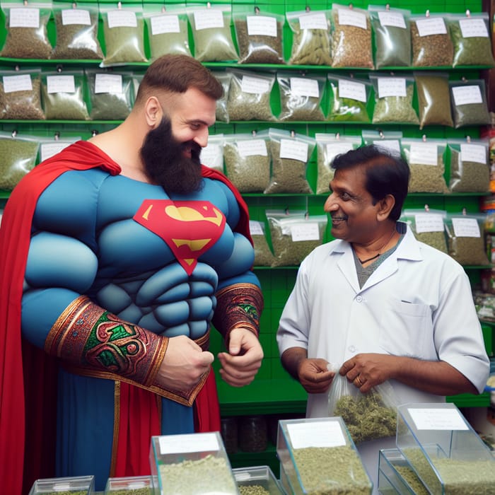 Super Man Shopping for Legal Herbs & Learning About Culinary Plants