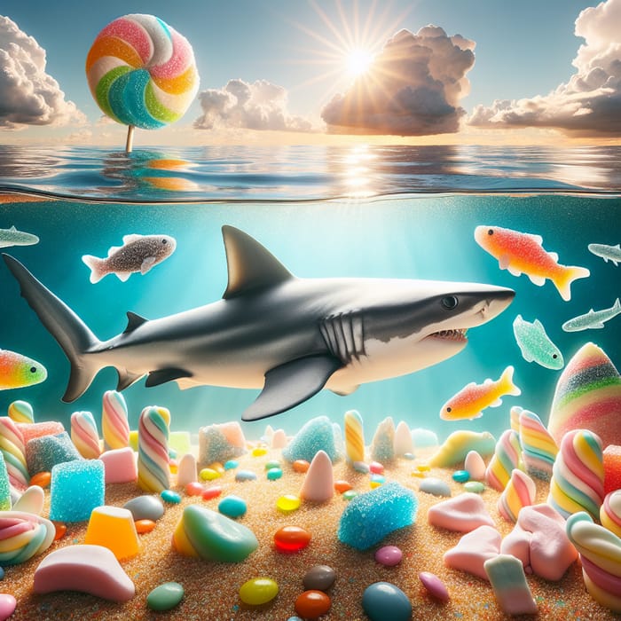 Shark in Sweet Candy World