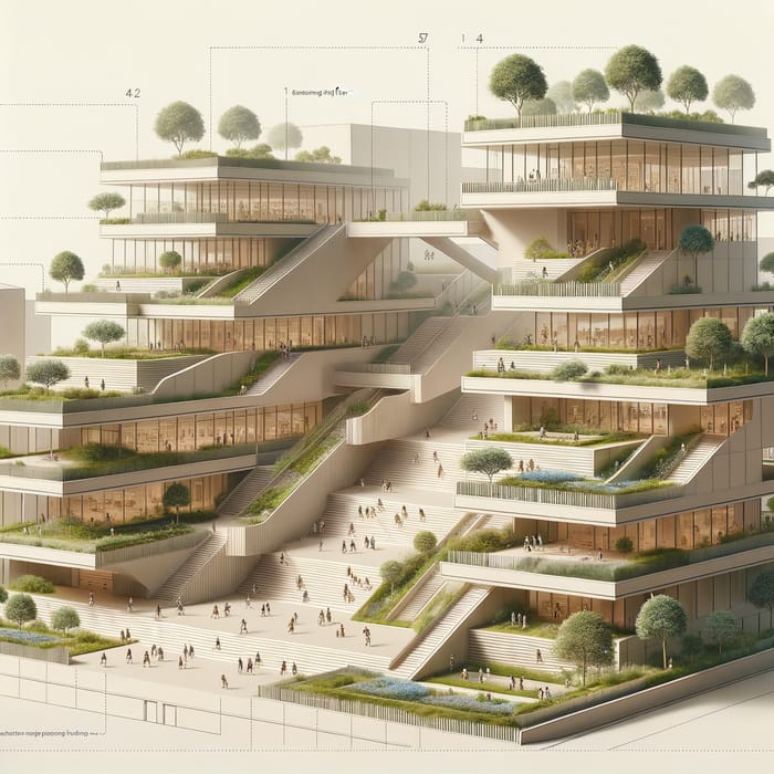 Terraced Oasis School of Performing Arts | Unique Connectivity Design