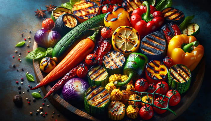 Colorful Grilled Vegetables | Vibrant Summer Garden Assortment
