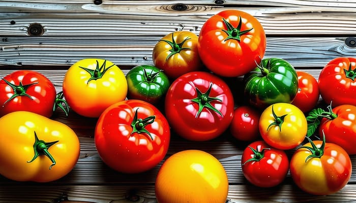 Colorful Heirloom Tomatoes Still Life | Fresh Produce