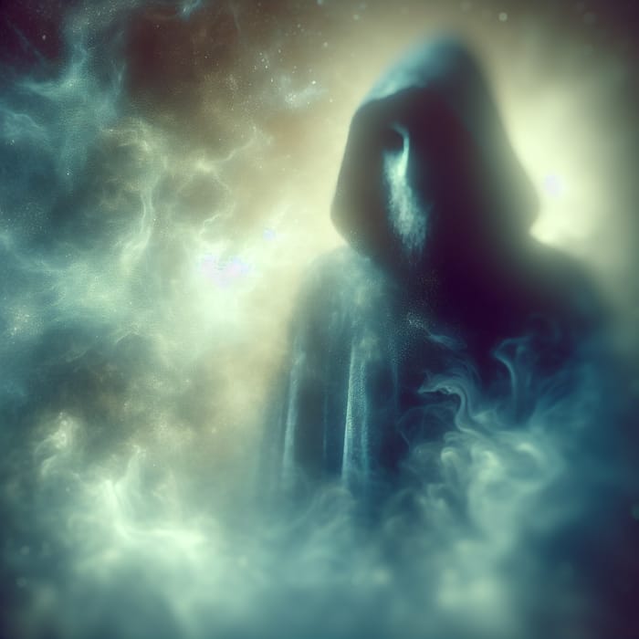 Mysterious Figure in Dense Fog | Soft Edges and Ethereal Glow