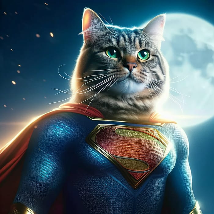 Superhero Cat - The Dark Knight's Guardian