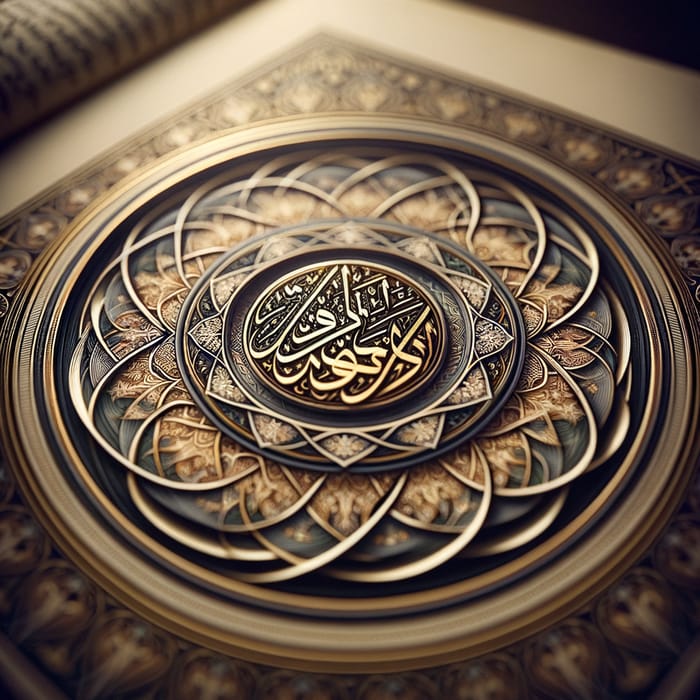 Prophète Mohamed Calligraphy - Serene Illuminated Manuscript Art