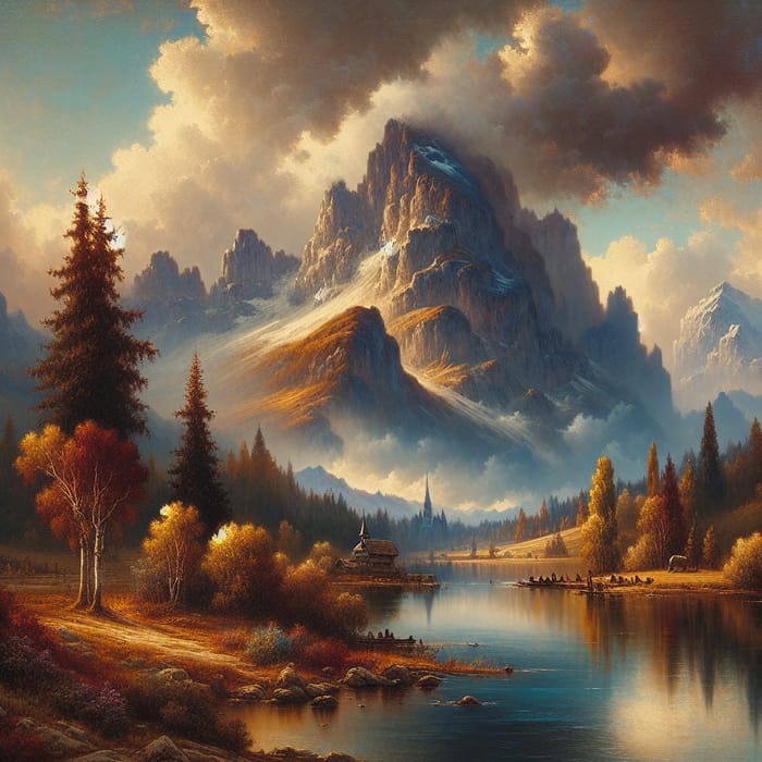 Evocative Landscape Painting Natural Beauty AI Art Generator Easy
