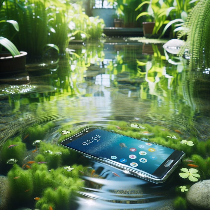 Mobile Phone Accidentally Dropped in Pond