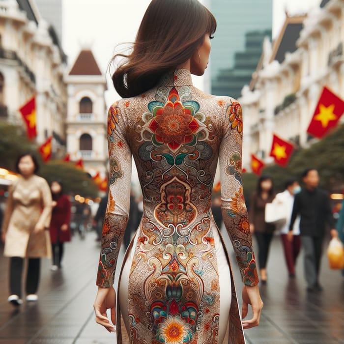 Discover the Beauty of Vietnamese Ao Dai Fashion in City Streets