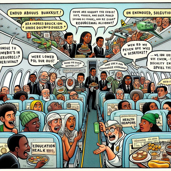 Diverse Airplane Cartoon: Story of Equity & Justice Advocacy