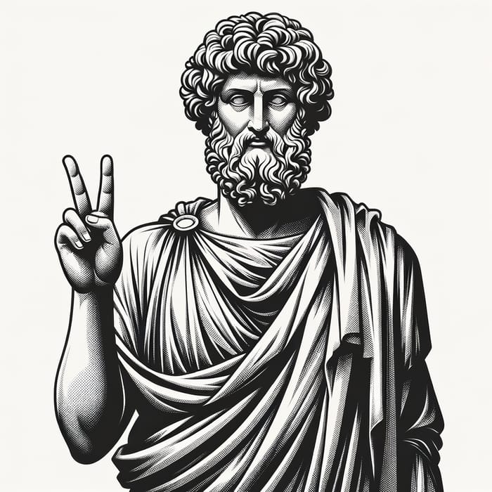 Aristotle | Peace Sign Pose in Greek Era