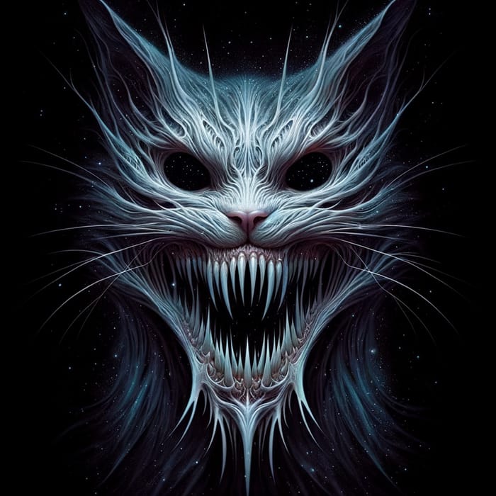 Cosmic Cat: Universe's Nightmare with Razor Teeth