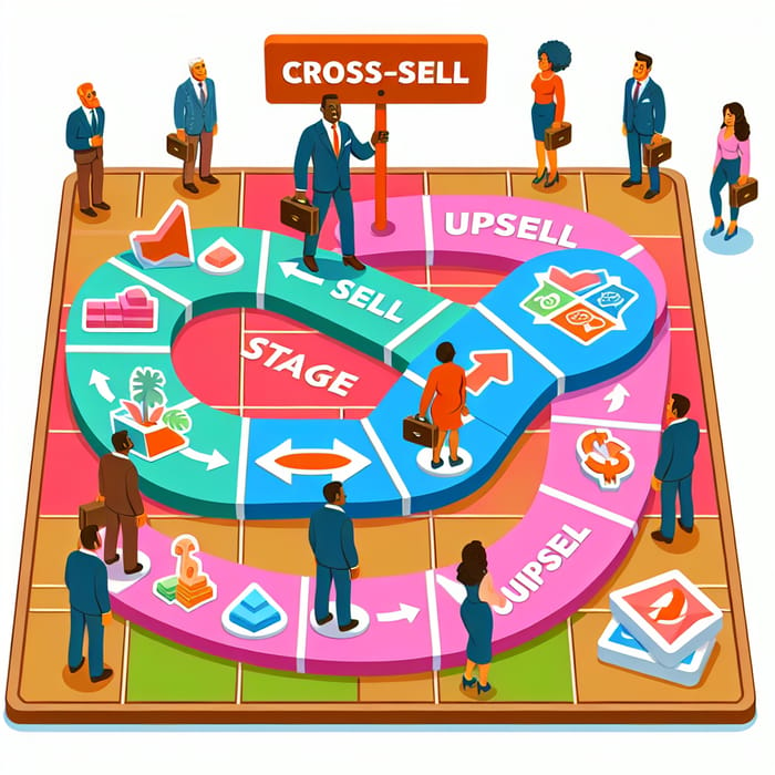Cross-Sell And Upsell Stage - Commerce Board Game Scene