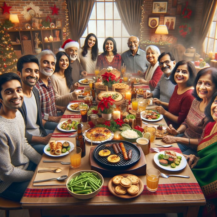 Christmas House Party: Indian Family Sizzler Celebration with Guests
