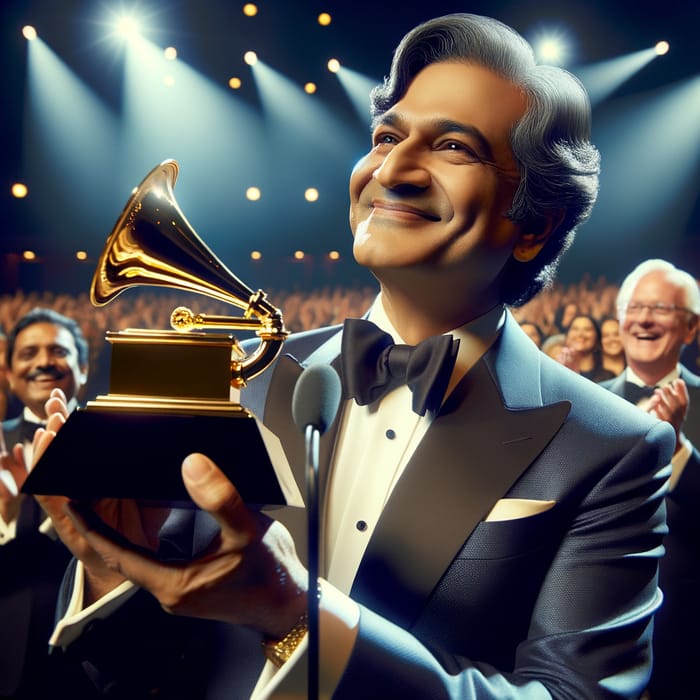 Narendra Modi's Grammy Win Celebrated with Golden Trophy