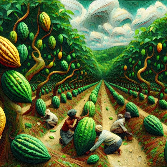 Intriguing Cocoa Plantation Scene