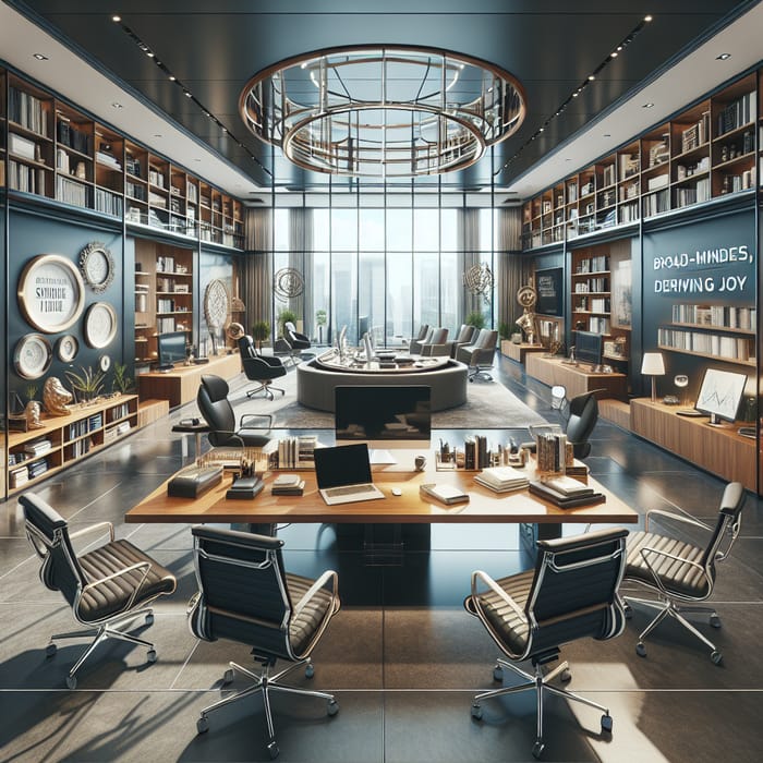 High-Ranking Executive's Expansive Office: Inspiring Professional Environment