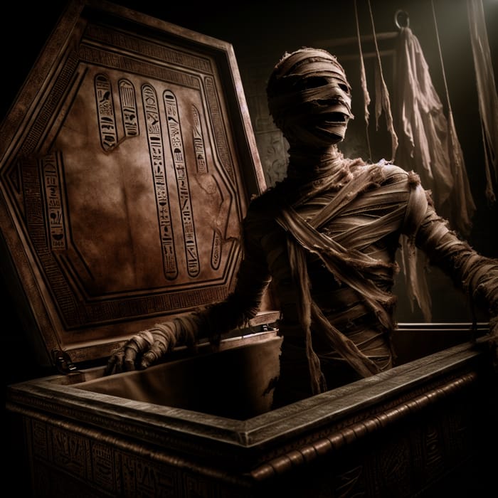 Create a Mummy Emerging from Its Coffin | Mystical Egyptian Scene