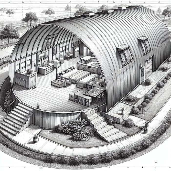 Spacious Quonset Hut Family Home Design