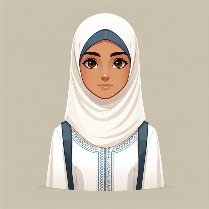 Omani Female Student in School Uniform