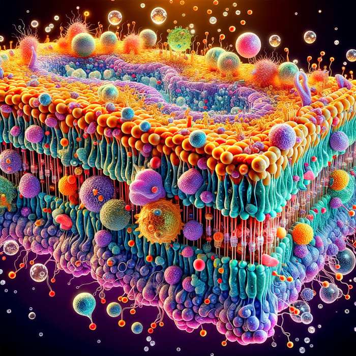 Cell Membrane Structure Detailed Image Components AI Art Generator Cell Membrane Structure Detailed Image Components AI Art Generator